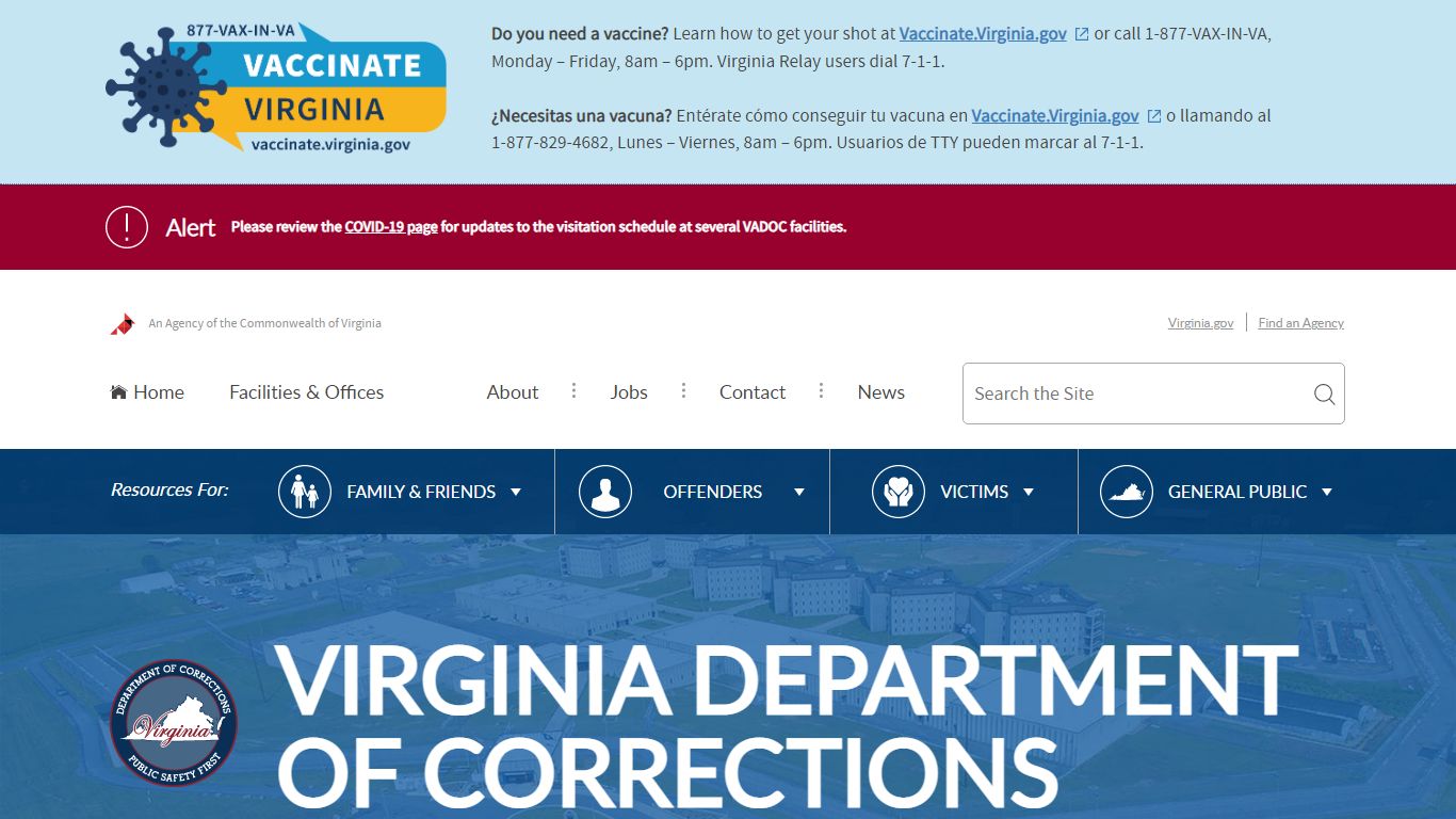 Offender Locator — Virginia Department of Corrections